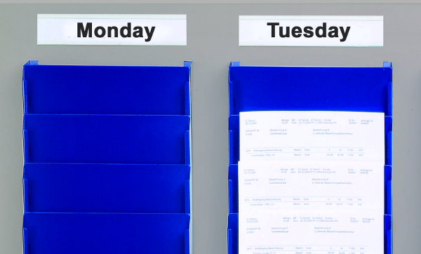 Cascading Racks in blue, with magnetic Rack Headers