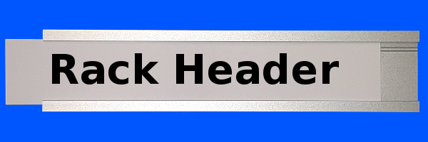 Adhesive or magnetic backed Rack or Document header