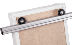 Rotating Document Rack: rail mounting mechanism