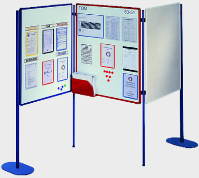 Free Standing Visualisation Board System, expanded formation