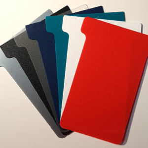 Plastic T-Cards, colour swatch (Size 2 shown)