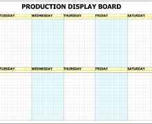 Production Scheduling Printed Whiteboard Kits