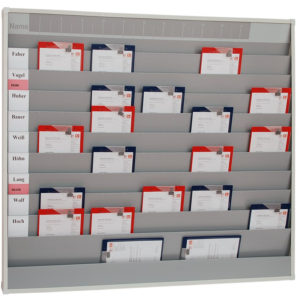 MK-3 Workshop Scheduling Board, 10 station capacity, loaded