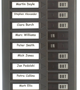 Standard In/Out Board, 10 name capacity