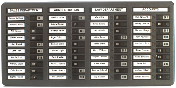 Standard In/Out Board, 40 name capacity