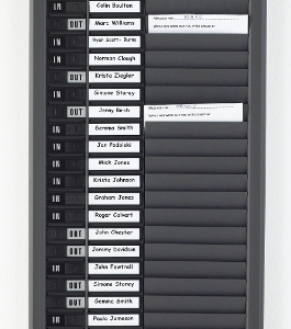 Pocket In/Out board, 25 name capacity