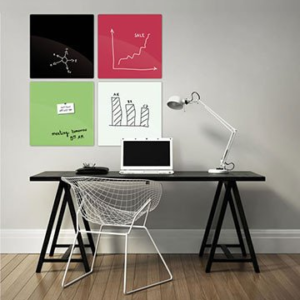 Colour coded Glass Whiteboard wall display