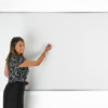 Wall mounted Whiteboard – plain surface