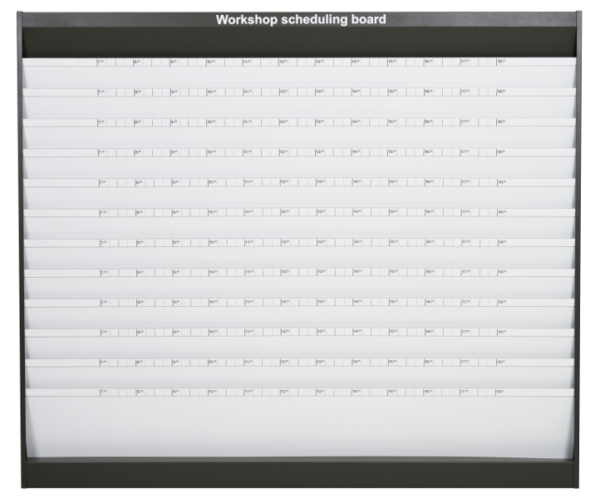 MK2 Workshop Scheduling Board, 12 station, Unloaded