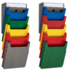 Extra Capacity Rainbow Document Racks - unloaded