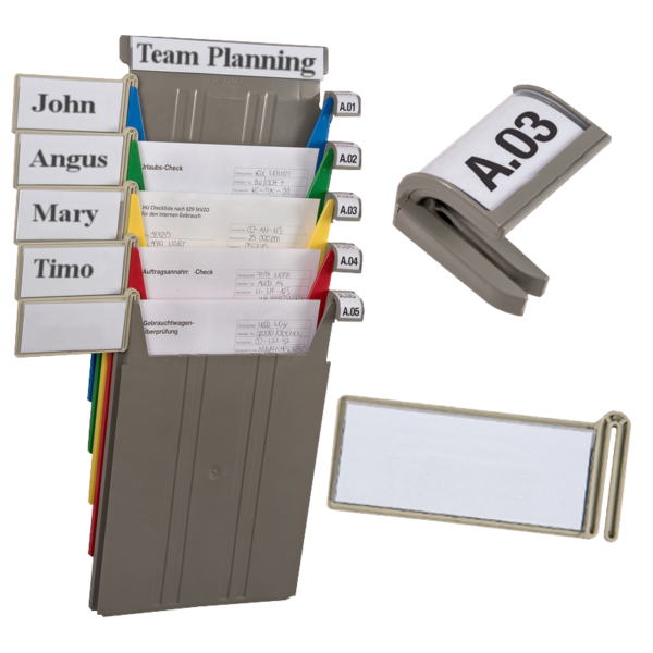 Rainbow Rack Name and Index Clips - Small & Large