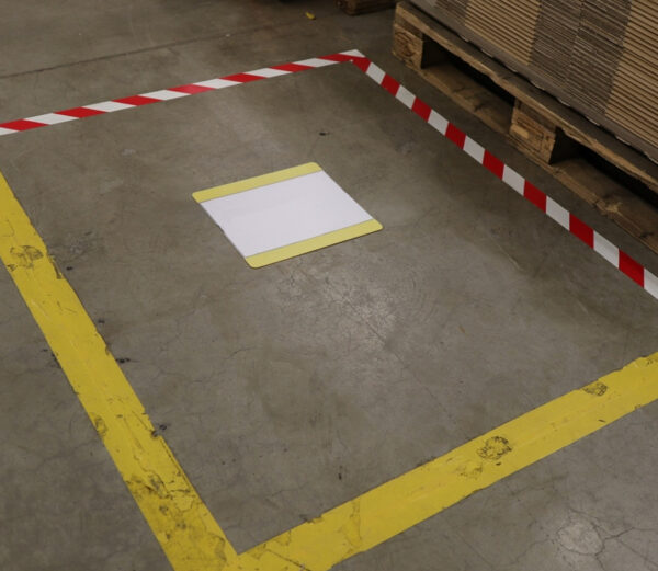 Warehouse Marking Tape, Red & White Empty Space Marking