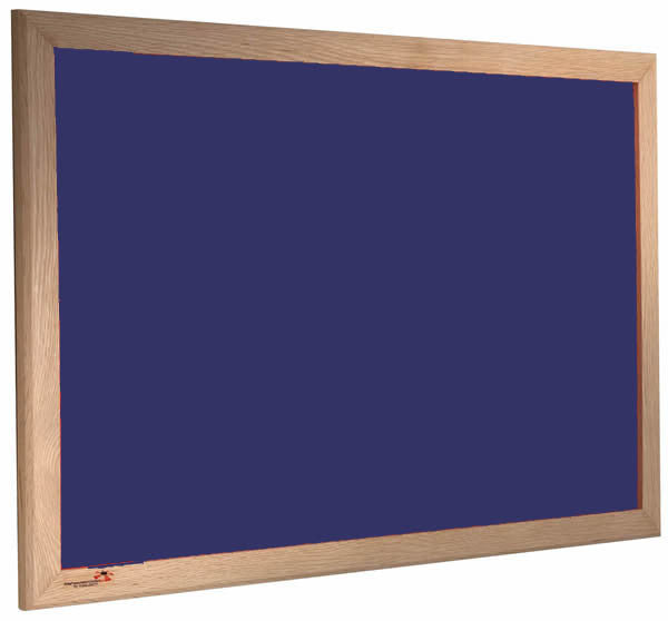 Fire Rated Noticeboard -Blue Felt, Hardwood Frame