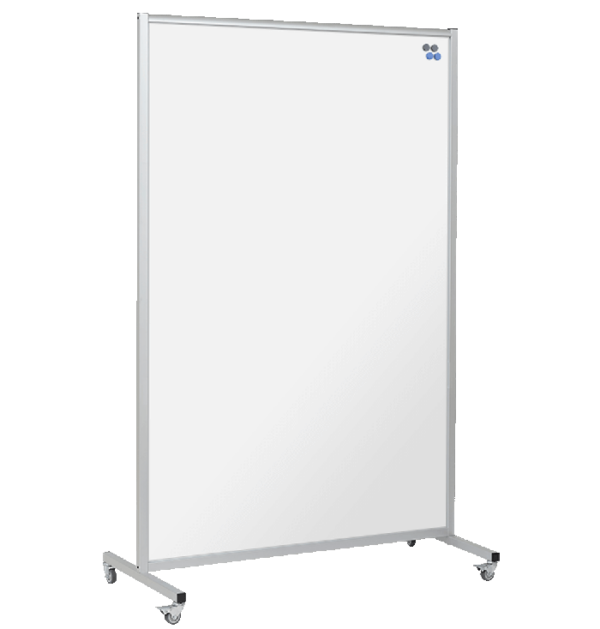 Mobile Fixed Magnetic Full Length Whiteboard - Plain