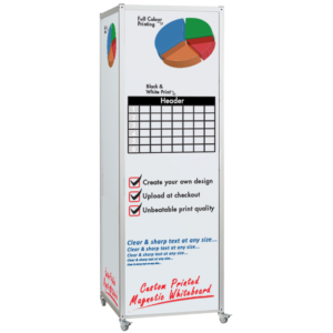 Mobile Magnetic Whiteboard Huddle Cube - Printed