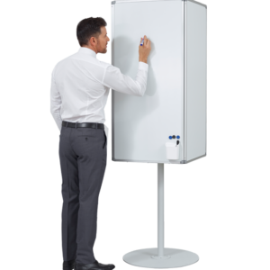 Rotating 4 Sided Magnetic Whiteboard Cube - Half Length Whiteboards - Plain