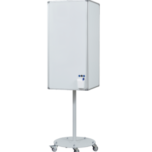 Rotating 4 Sided Magnetic Whiteboard Cube - Half Length Whiteboards - Wheels - Plain