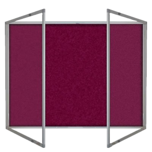 Premium Tamper Proof Noticeboard - Burgundy