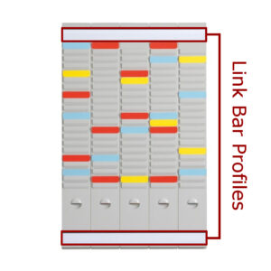 Link Bar Profiles in a complete Plastic T-Card Systems