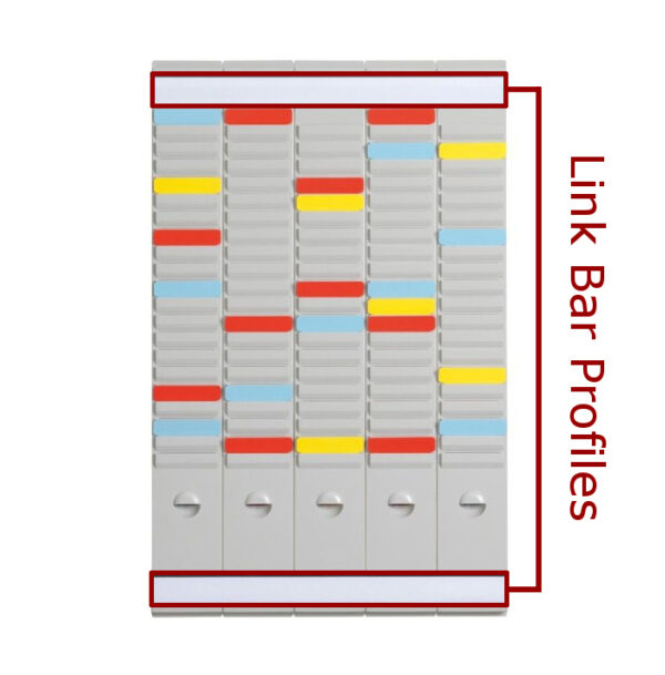 Link Bar Profiles in a complete Plastic T-Card Systems