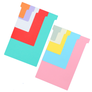 Paper T-Card Size and Colour Swatch
