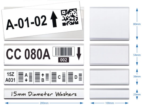 Magnetic Warehouse Label Holder - Size Chart