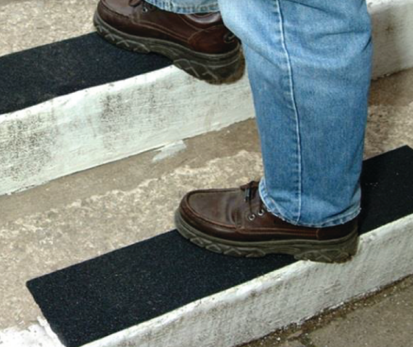 Anti-Slip Stair Tread. Unprinted, Plain Black