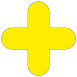 Floor Signal & Marker - Cross +, Yellow