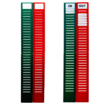 Infini-T In / Out Board. 33 name capacity, loaded, printed and blank