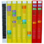 Infini-T Weekly T-Card Kit - 36 Slot, Blank Headers, Loaded