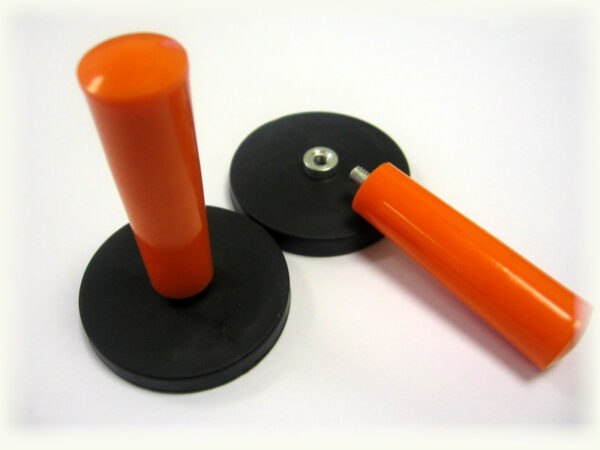 Magnetic Sign And Document Grippers - Handle On and Removed